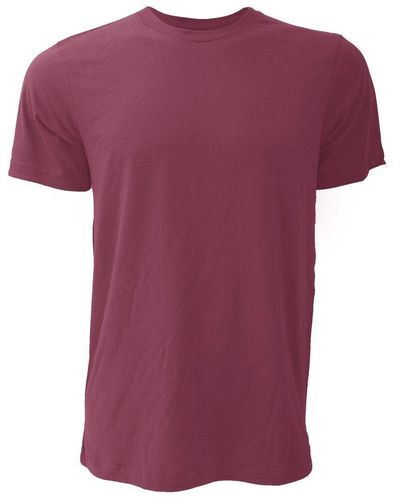 Bella Canvas Canvas Jersey Crew Neck T-shirt Short Sleeve T-shirt - Purple