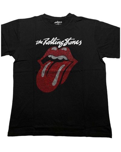 The Rolling Stones Embellished Logo T-shirt - Black