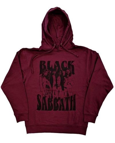 Black Sabbath Band Logo Pullover Hoodie - Red