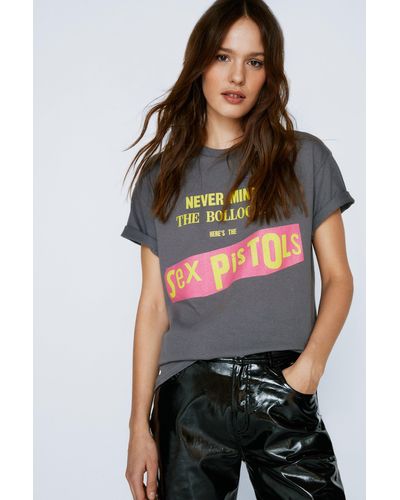 Nasty Gal Sex Pistols Oversized Graphic T-shirt - Multicolour