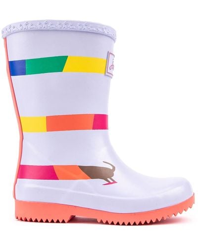 Joules Rainbow Dog Boots - White