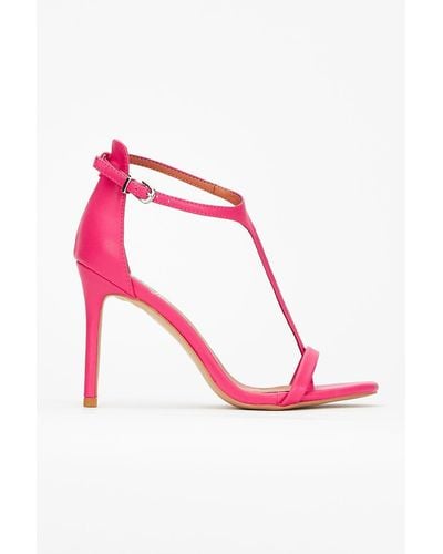 Wallis Pink T-bar Barely There Sandal