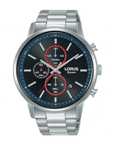Lorus Urban Chronograph Stainless Steel Classic Analogue Watch - Rm397gx9 - Black