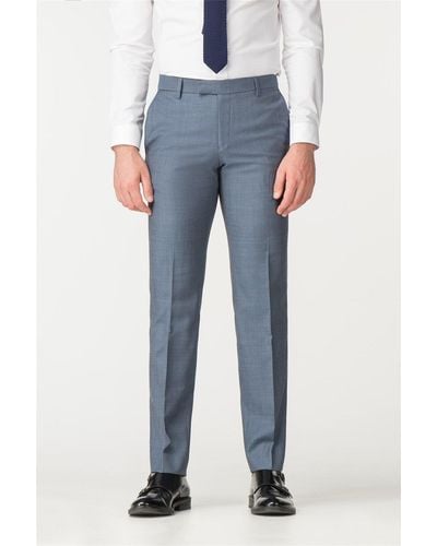 Racing Green Pick And Pick Tailored Fit Suit Trouser - Blue