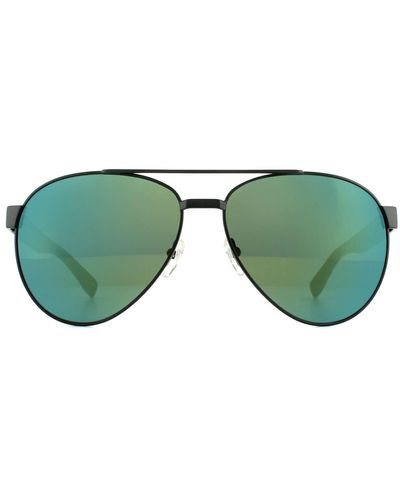 Lacoste Aviator Matte Green Green Mirror Sunglasses