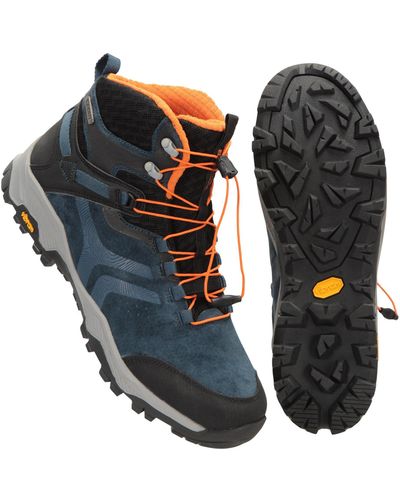 Mountain Warehouse Ultra Geneva Vibram Waterproof Boots Hiking Grip Shoes - Black