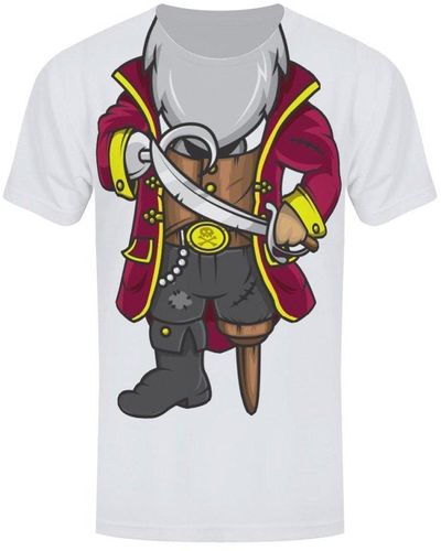 Grindstore Swashbuckling Pirate Sub Costume T Shirt - White