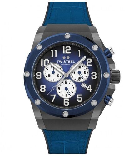TW Steel Ace Stainless Steel Classic Analogue Quartz Watch - Ace134 - Blue