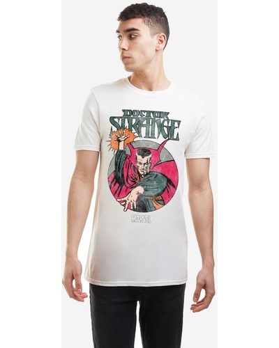 Marvel Dr Strange Strike Mens T-shirt - White
