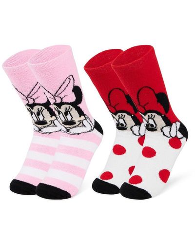 Disney Minnie Mouse Socks 2 Pack - Red