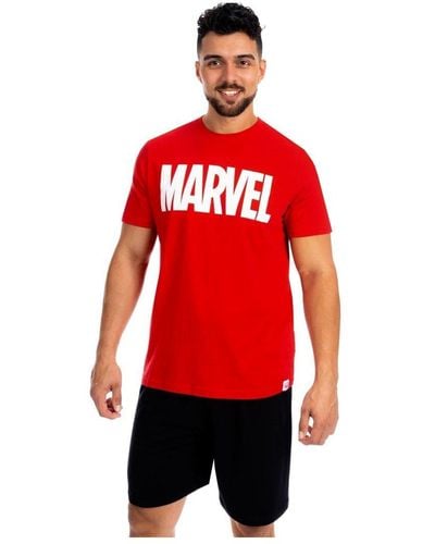 Marvel Logo Short Pyjamas - Red