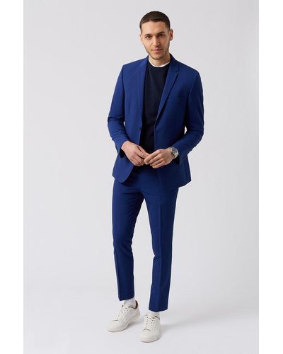 Burton Super Skinny Cobalt Suit Jacket - Blue