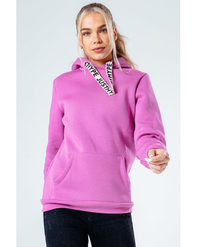 Hype Drawstring Pullover Hoodie - Pink