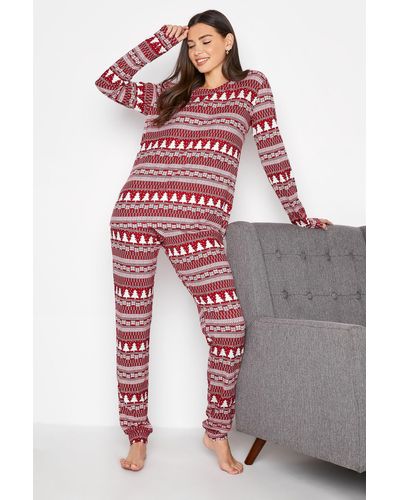 Long Tall Sally Tall Christmas Pyjama Set - Red