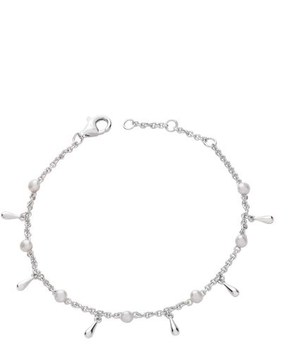 Lucy Quartermaine Royal Pearl Drop Anklet - Metallic