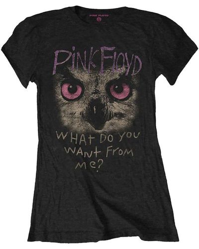 Pink Floyd What Do You Want From Me? Owl T-shirt - Black
