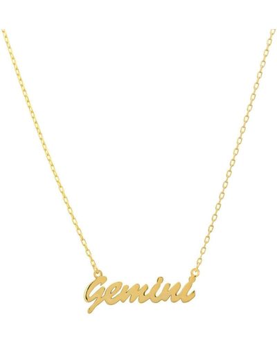 LÁTELITA London Zodiac Star Sign Name Necklace Gold Gemini - Metallic