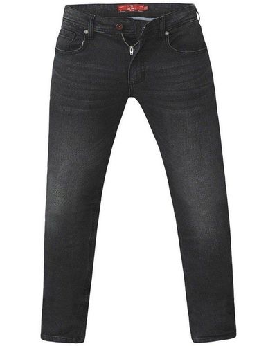 Duke Clothing Benson Stretch Tapered Jeans - Black