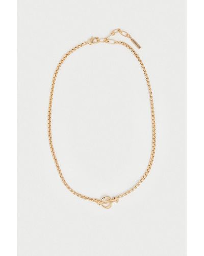 Warehouse T Bar Necklace - White