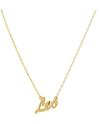 LÁTELITA London Zodiac Star Sign Name Necklace Gold Leo - Metallic