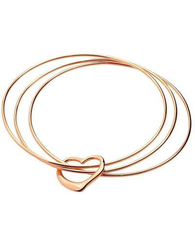 Pure Luxuries Gift Packaged 'bethan' 18ct Rose Gold Plated Sterling Silver Bangle - Metallic