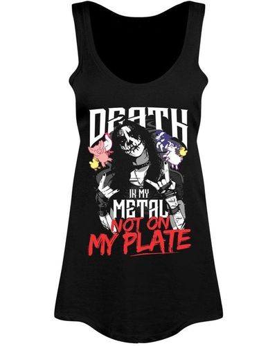 Grindstore Death In My Metal Not On My Plate Vest Top - Black