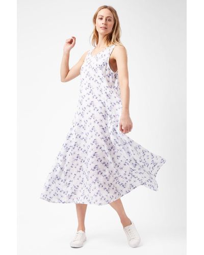 James Lakeland Maxi Linen Print Dress - White