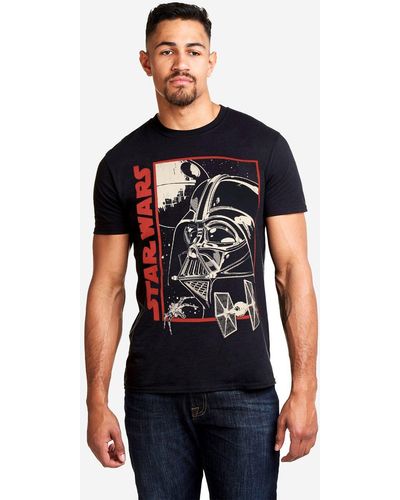 Star Wars Vader Poster Mens T-shirt - Blue