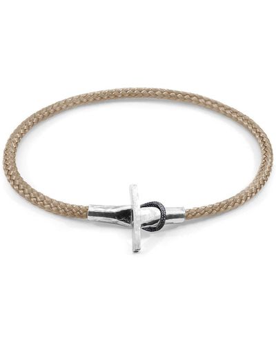 Anchor and Crew Cambridge Silver And Rope Bracelet - Metallic