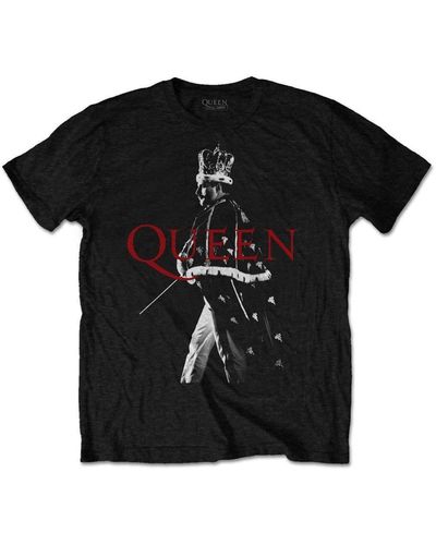 Queen Freddie Mercury Crown T-shirt - Black