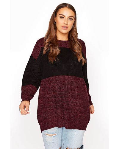 Yours Knitted Jumper - Red