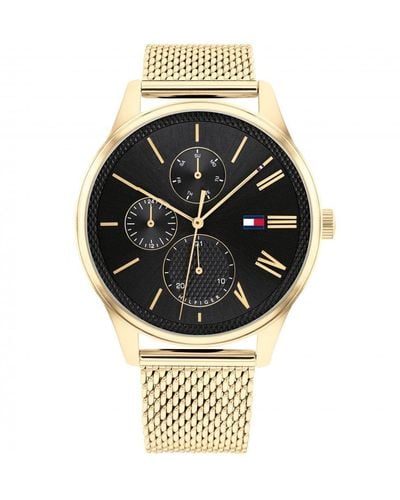 Tommy Hilfiger Damon Gold Plated Stainless Steel Classic Analogue Watch - 1791848 - Metallic