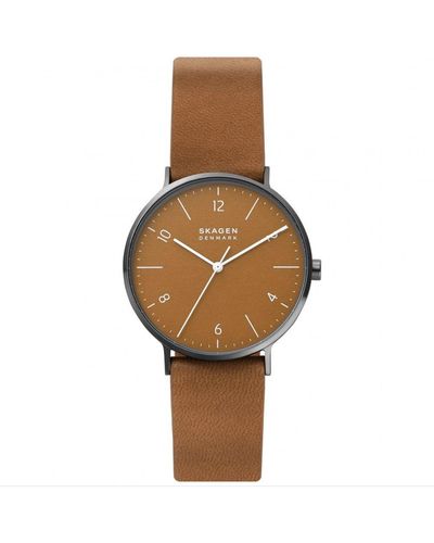 Skagen Aaren Naturals Stainless Steel Classic Analogue Watch - Skw6726 - Brown