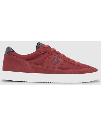 Farah 'stanton' Casual Lace Up Trainers - Red