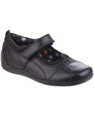 Hush Puppies 'cindy Junior' Leather Shoes - Black