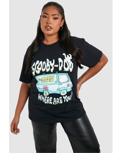 Boohoo Plus Scooby Doo Halloween Licensed T-shirt - Black