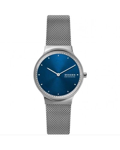 Skagen Freja Stainless Steel Classic Analogue Quartz Watch - Skw3028 - Blue
