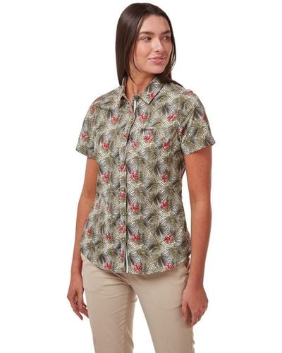 Craghoppers Insect-repellent 'nosilife Vanna' Short-sleeve Shirt - Brown