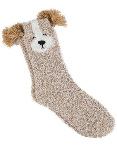 Totes Single Pack Of Dog Print Novelty Treaded Supersoft Socks - Multicolour
