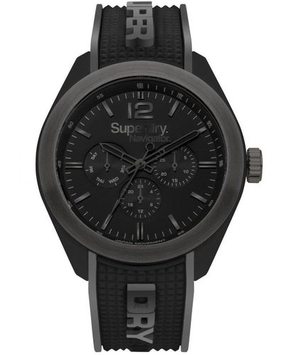 Superdry Navigator Fashion Analogue Quartz Watch - Syg215eb - Black