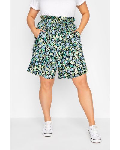Yours Printed Shorts - Green