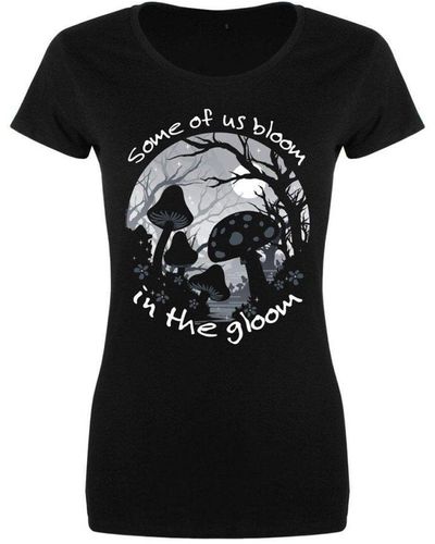 Grindstore Some Of Us Bloom In The Gloom T-shirt - Black