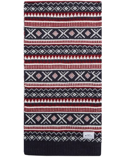 Ben Sherman Fairisle Scarf - Blue