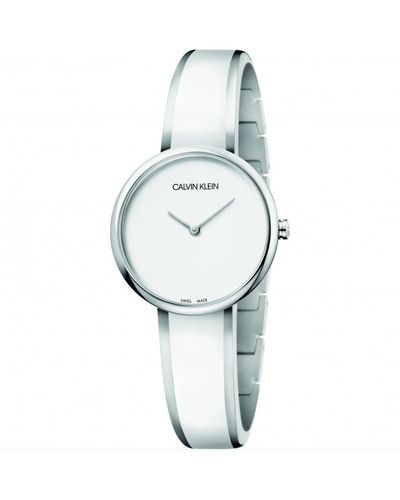 Calvin Klein Seduce Stainless Steel Fashion Analogue Quartz Watch - K4e2n116 - White