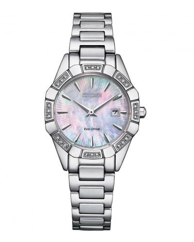Citizen Eco-drive Bracelet Stainless Steel Classic Watch - Ew2650-51d - White