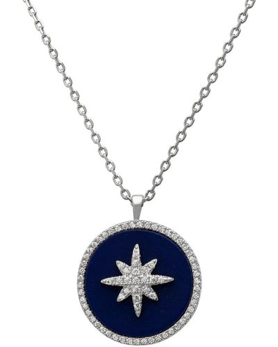 LÁTELITA London Starry Night Lapis Lazuli Pendant Necklace Silver - Blue
