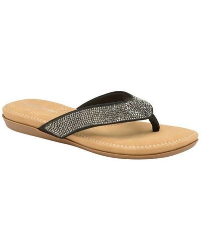 Dunlop 'eryn' Toe-post Sandals - Metallic