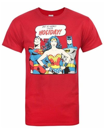 Dc Comics Be A Hero T-shirt - Red