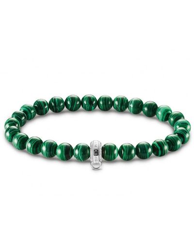 Thomas Sabo Charm Bracelets Sterling Silver Bracelet X0284-475-6-l17.5 - Green