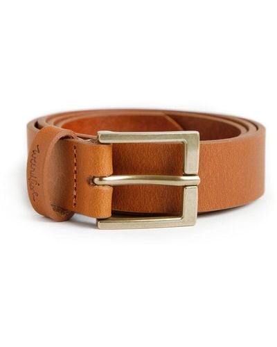 Weird Fish Penny Leather Belt - Brown